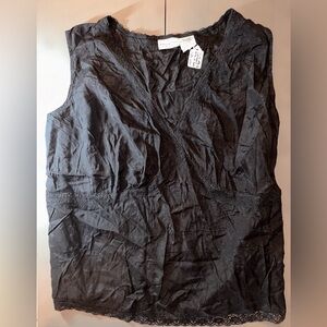 Black laced plus size top